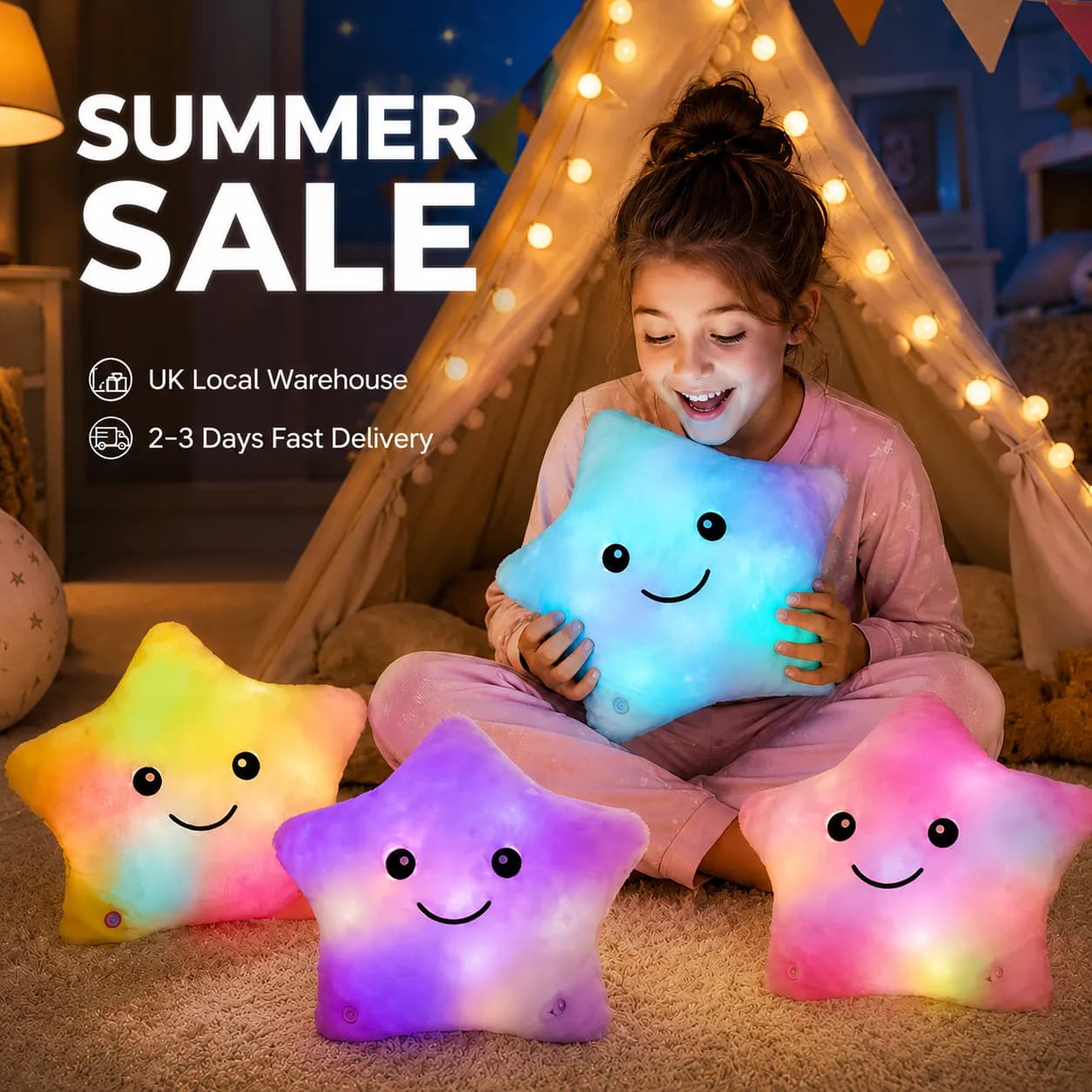 plush toy night light - Size: PURPLESTAR(35X30CM)