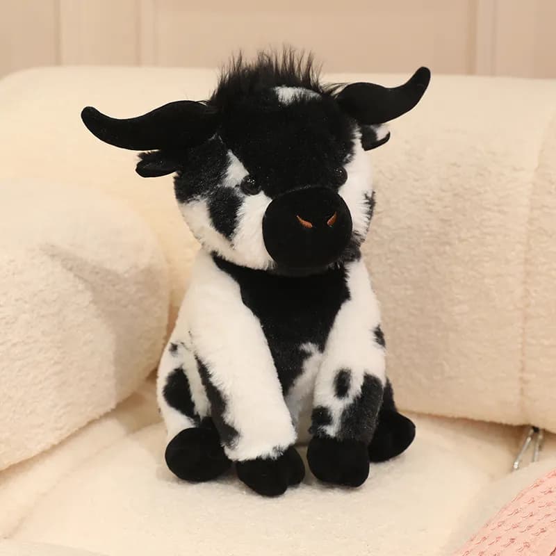 Highland Cow Black White