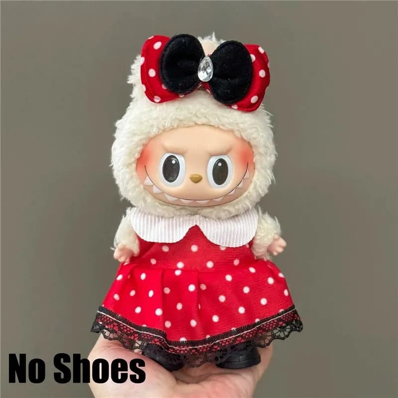 Labubu Doll Minnie Mouse Outfit