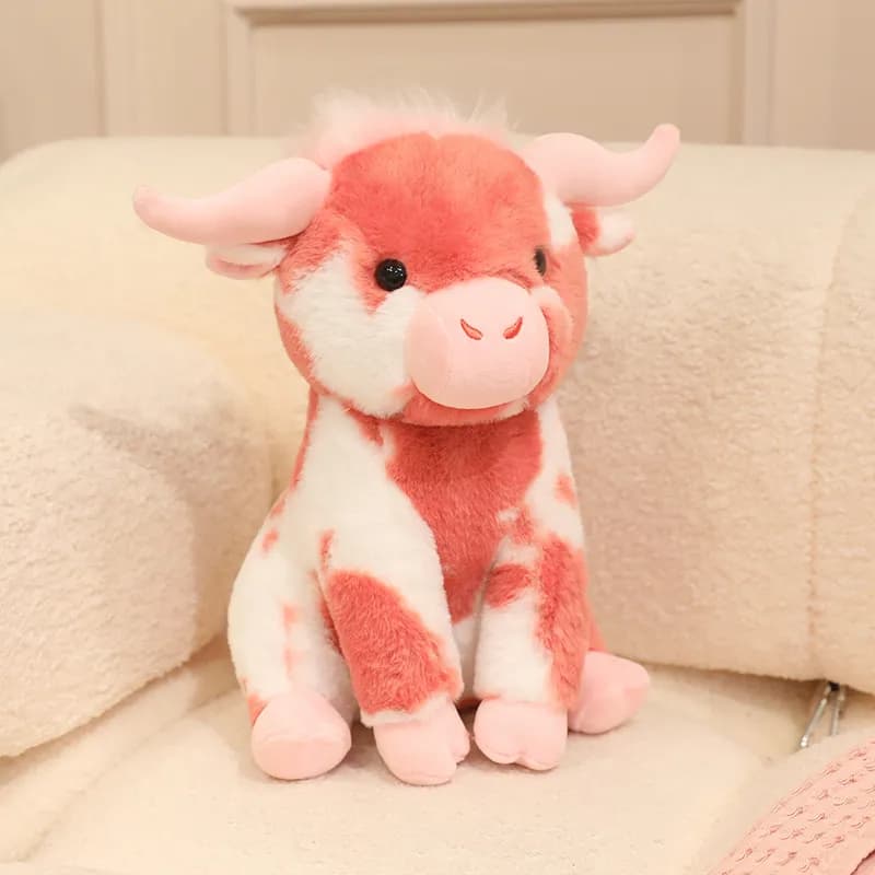 Pink Highland Cow Plush