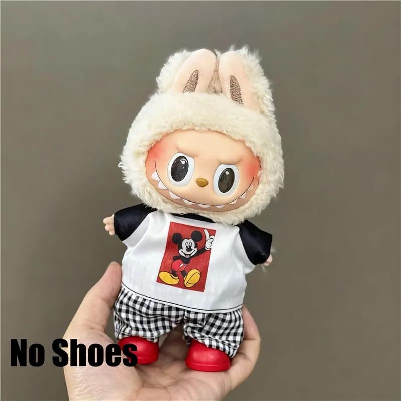 Labubu Doll Mickey Mouse Outfit